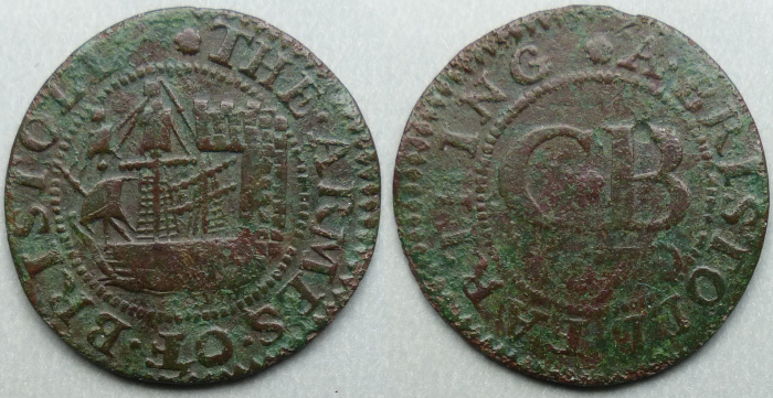 Bristol, city issue 1670 farthing N1589